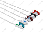 AAMI 6Pin Compatible One Piece Reusable ECG Cable - AHA - 5 Leads Grabber