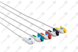 Welch Allyn Compatible One Piece Reusable ECG Cable - IEC - 5 Leads Grabber