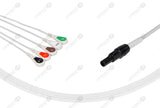 Welch Allyn 5 lead snap end One Piece Reusable ECG Cable