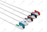 Fukuda Denshi Compatible One Piece Reusable ECG Cable - AHA - 5 Leads Grabber
