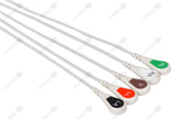Fukuda Denshi Compatible One Piece Reusable ECG Cable - AHA - 5 Leads Snap