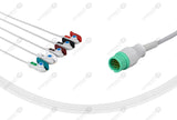 Biolight Compatible One Piece Reusable ECG Cable 5 Leads Grabber