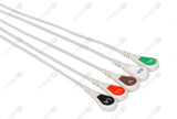 Biolight Compatible One Piece Reusable ECG Cable - AHA - 5 Leads Snap