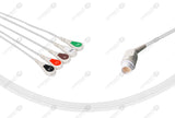 Mennen Compatible One Piece Reusable ECG Cable 5 Leads Snap