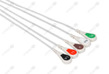 Mennen Compatible One Piece Reusable ECG Cable - AHA - 5 Leads Snap