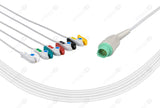 Mennen Compatible One Piece Reusable ECG Cable - IEC - 5 Leads Grabber