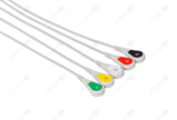 Mennen Compatible One Piece Reusable ECG Cable - IEC - 5 Leads Snap