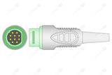 Siemens Compatible One Piece Reusable ECG Cable - IEC - 5 Leads Snap