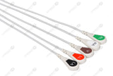 Siemens Compatible One Piece Reusable ECG Cable - AHA - 5 Leads Snap