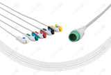 DRE Compatible One Piece Reusable ECG Cable - IEC - 5 Leads Grabber