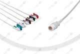 Philips Compatible One Piece Reusable ECG Cable-989803143201 5 Leads Grabber