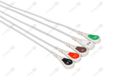 Spacelabs Compatible One Piece Reusable ECG Cable - AHA - 5 Leads Snap