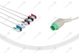 Kontron Compatible One Piece Reusable ECG Cable 5 Leads Grabber