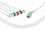 Fukuda Compatible One Piece Reusable ECG Cable - IEC - 5 Leads Grabber