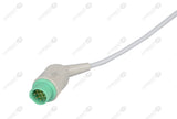Fukuda Compatible One Piece Reusable ECG Cable - AHA - 5 Leads Grabber