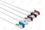 Fukuda Compatible One Piece Reusable ECG Cable - AHA - 5 Leads Grabber