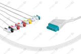 Nihon Kohden Compatible One Piece Reusable ECG Cable 6 Leads Grabber