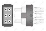 Philips-AA Type Compatible Reusable ECG Lead Wire - AHA - 3 Leads Grabber