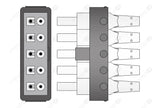 Philips-AA Type Compatible Reusable ECG Lead Wire - AHA - 5 Leads Snap