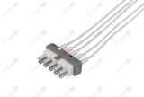 Philips-AA Type Compatible Reusable ECG Lead Wire - AHA - 5 Leads Snap