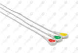 GE Compatible ECG Telemetry cable - IEC - 3 Leads Snap