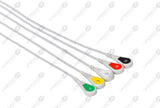 GE Compatible ECG Telemetry 5 lead cable with snap connector