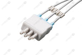 Colin Compatible Reusable ECG Lead Wire - AHA - 3 Leads Snap