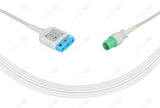 GE-Hellige Compatible ECG Trunk Cables - AHA - 3 Leads/Din Style 3-pin