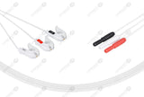 Din Compatible Disposable ECG Lead Wires 3 Leads Grabber Box of 10