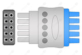 Datex Compatible Reusable ECG Lead Wire - AHA - 5 Leads Grabber