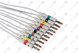 Fukuda Compatible One Piece Reusable EKG Cable - IEC