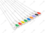Snap end Quinton Compatible One Piece Reusable EKG Cable