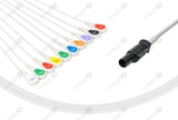Quiton Compatible One Piece Reusable EKG Cable-60-00181-01 Snap