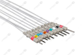 Philips Compatible One Piece Reusable EKG Cable - AHA - 3mm Needle