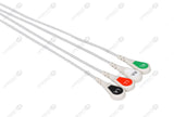Fukuda Compatible Reusable ECG Lead Wire - AHA - 4 Leads Snap