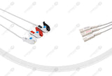 LL Compatible Reusable ECG Lead Wires 3 Leads Grabber