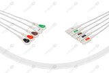 LL Compatible Reusable ECG Lead Wires 5 Leads Snap