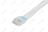GE/Marquette Compatible Reusable ECG Lead Wire - AHA - 5 Leads Snap