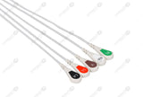 GE/Marquette Compatible Reusable ECG Lead Wire - AHA - 5 Leads Snap