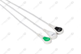 GE/Marquette Compatible Reusable ECG Lead Wire - AHA - 3 Leads Snap