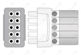 GE/Marquette Compatible Reusable ECG Lead Wire - AHA - 5 Leads Grabber