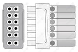 GE/Marquette Compatible Reusable ECG Lead Wire - AHA - 6 Leads Grabber