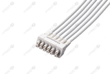 GE/Marquette Compatible Reusable ECG Lead Wire - AHA - 6 Leads Grabber