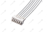 GE/Marquette Compatible Reusable ECG Lead Wire - AHA - 6 Leads Snap