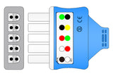 Mindray Compatible Disposable ECG Lead Wire - AHA - 5 Leads Grabber Box of 10
