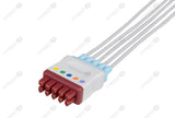 GE/Marquette V Compatible Reusable ECG Lead Wire - AHA - 5 Leads Grabber