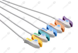 GE/Marquette V Compatible Reusable ECG Lead Wire - AHA - 5 Leads Grabber