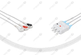 Nihon Kohden BR-019 Compatible Reusable ECG Lead Wires 3 Leads Snap
