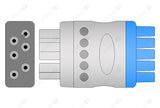 Nihon Kohden BR-021 Compatible Reusable ECG Lead Wire - IEC - 5 Leads Snap