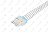Spacelabs Compatible Reusable ECG Lead Wire - IEC - 5 Leads Snap